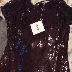 NWT Maroon sequin dress